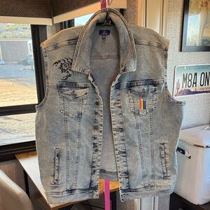 George Blue Denim Vest size XL